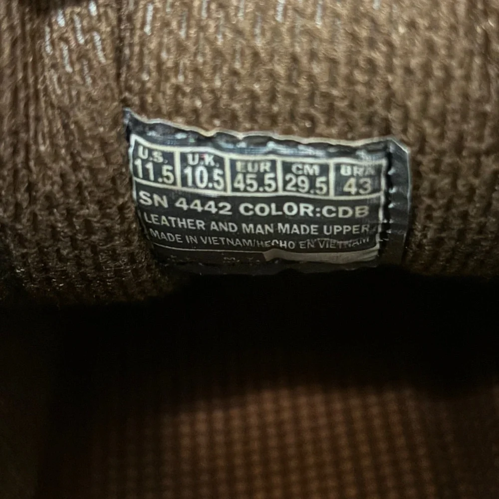 NWOT Skechers Men's Dark Brown Lace-Up Leather Work Boots